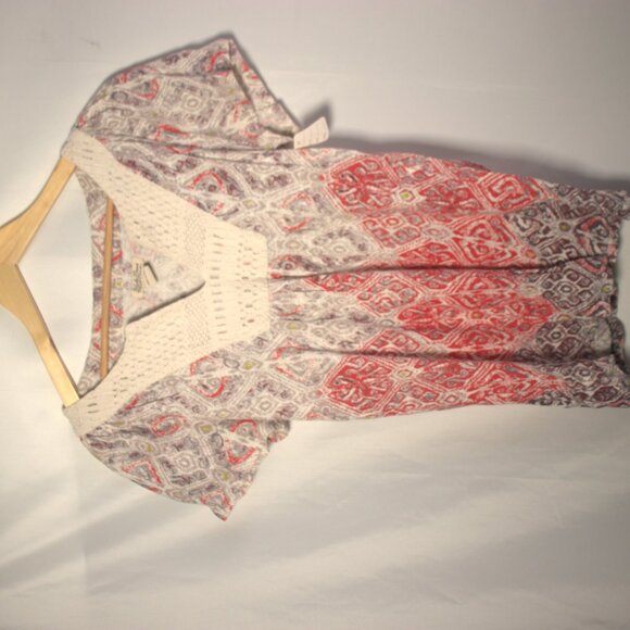 Lucky Brand Orange Cream Designed Top - Picture 4 of 7